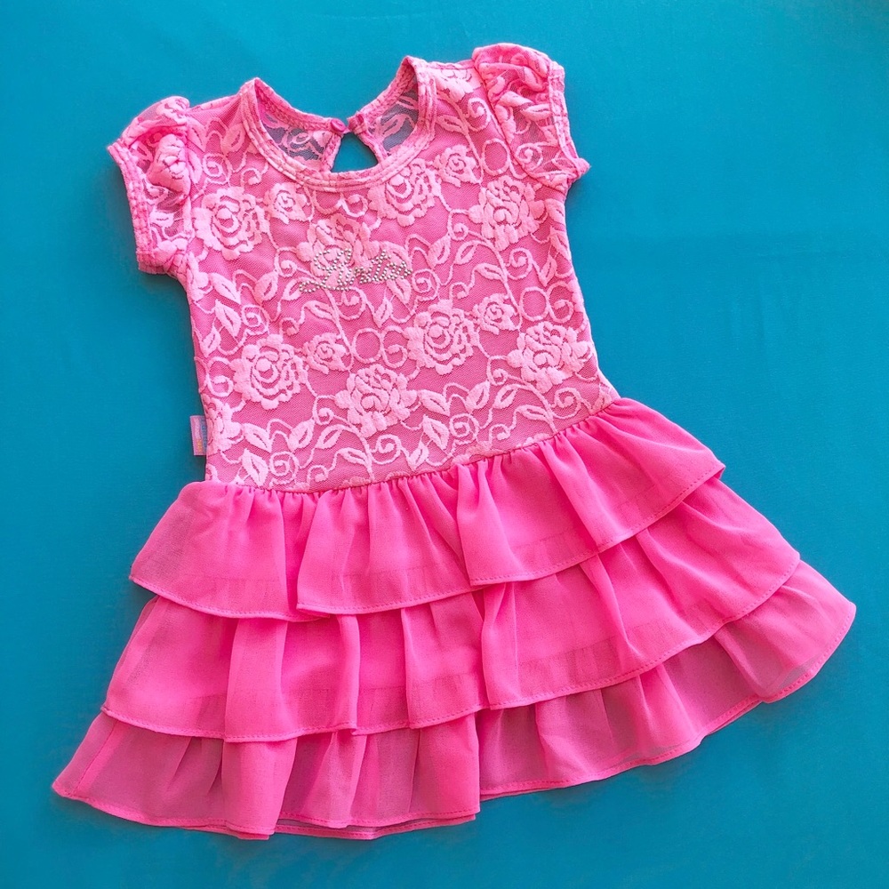 Baby Girl Dress with Embroidery🌸🌸and Ruffles